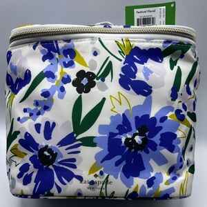 Kate Spade Festival Floral Lunch Tote in Blue, Green, Yellow, & White NEW w TAGS
